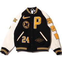 Nike x Patta Bėgimo komandos Varsity striukė (Azijos dydis) Juoda/Geltona/Balta Unisex Viršutinė apranga FJ3107-010 M