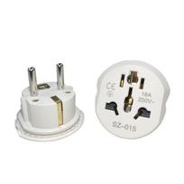 Korea EU Plug Adapter 16A 250V Travel Adapter Converte EU Plug balta