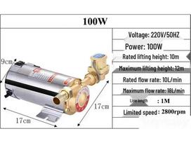 Silent Household Booster Pump with Auto Flow Switch for Tap Water/Heaters 100w spalva