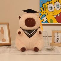 Creative Dr. Capibara Capybara Plush Toy Doll Wearing Doctor Hat Doll Graduation Souvenir Gift 26cm