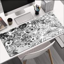Junji Ito XXL Pelės Kilimėlis Žaidimų Aksesuarai Klaviatūra Pelės Kilimėliai Minkštas Kompiuterio Stalo Kilimėlis PC Žaidėjo Spintelė Pelės Kilimėlis Didelis 30x60cm with edge