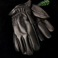 Retro motociklininko pirštinės, matinio paviršiaus karvės oda, vyriškos ir moteriškos, atsparios dėvėjimuisi ir šiltos, skirtos važinėti dviračiu, motociklu, stovyklauti M