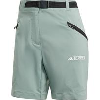 Adidas Terrex Xperior Mid Šortai Patogūs Aukšto Liemens Audiniai Laisvalaikio Šortai Moteriški Šortai Sidabriniai Pilki Žali IJ8302 A/S