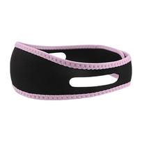 Anti Snoring Belt Adjustable Size Soft Chin Strap Mouth Guard for Women Men Better Breath Health Snore Stopper Bandage Sleep Aid Tool rožinė