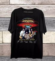 Kolekcija Bostonas Grupės Narių Parašai Pilno Dydžio S-5XL SS600 Unisex Marškinėliai M