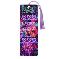 Kpop  Demon Hunters  Acrylic Bookmarks with Tassels - Colorful Idol & Cartoon Designs, Durable Page Markers for Kpop Fans.