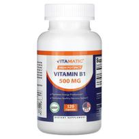 Vitamatic, high potency, vitamin B1, 500mg, 120 capsules