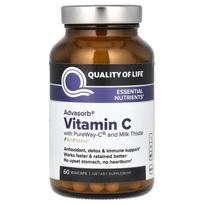 Gyvenimo kokybė, Advasorb, vitaminas C, 60 vegetariškų kapsulių