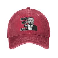 Summer MAGA   MAKE ALBO GO AWAY1 Baseball Cap Sun  Adjustable Design Washed Trucker Hat Unisex-Teens Stylish Snapback Cap One Size
