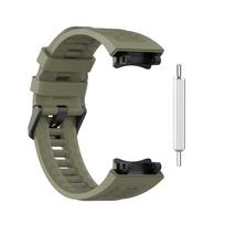 Silicone Black Band Strap For AMAZFIT T-Rex 2 Replacement Man Adjustable Sport Strap Band With Removal Tool For Amazfit T Rex 2 žalia