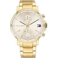 Tommy Hilfiger Daniel Auksinis Auksinis Nerūdijančio Plieno Apyrankė Vyriškas Kvarcinis Laikrodis 1710415 auksas