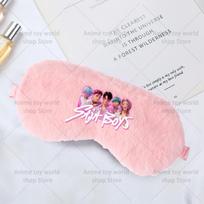 Kpop Demon Hunters Sleeping Mask Sleeping Blindfold Soft Eye Masks Eye Cover Plush Mask Eyepatch Nap Health Eye Cover Beautiful Gift 19x10cm
