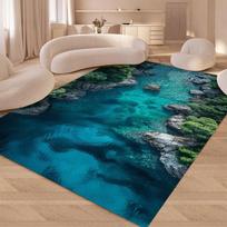 Sea Water Beach Reef Nature Scenery Carpet Rug for Living Room Bedroom Home Sofa Decoration,Kids Non-slip Floor Mat 40x60CM