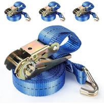 Ratchet Straps Ratchet Tie Down Straps Load Securing Straps with J-Hooks and Adjustable Buckle Heavy Duty Tensioning Belts for Trailer Motorcycle W