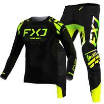 motokroso pavarų komplektas vaikams 4 5 6 7 8 9 10 11 12 13 metų Jaunimas vaikas Motociklas berniukas Mergaitė Jersey Pant Kits lenktyninis kostiumas Visureigis Enduro MX MTB M-22 black