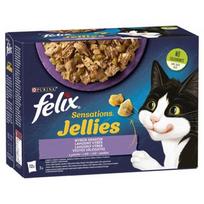 Purina Felix Sensations Mix Turkey, Mackerel, Lamb, Herring - drėgnas kačių maistas - 12x85 g