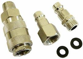 SILVER PNEUMATINIŲ GREITOS JUNGTIES ELEMENTŲ RINKINYS 1/4″ 3vnt…..
