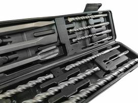 SILVER SDS+ grąžtų ir kaltų rinkinys 12 vnt./lagaminas