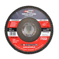 AWTOOLS DISKINIS ŠLIFAVIMO DISKAS 125mm P100 INOX METALAS CIRKONINIS