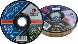 ANDRE PJOVIMO DISKAS METALUI 125 x 1,0mm METAL/INOX PRO LINE 95A60RBF DĖŽUTĖ /10vnt.