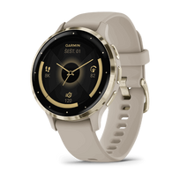 Garmin Venu 3S išmanusis laikrodis / Šviesaus aukso spalvos nerūdijantis plienas / Žalsvai pilka / Silikonas