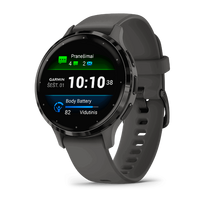 Garmin Venu 3S išmanusis laikrodis / Nerūdijantis plienas / Akmenėlių pilka-Skalūno spalva / Silikonas