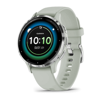 Garmin Venu 3S išmanusis laikrodis / Nerūdijantis plienas / Žaliai pilka / Silikonas