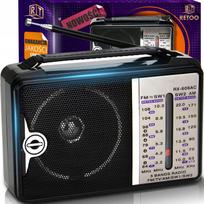 Nešiojamasis radijas RETOO E659 FM/AM/SW1/SW2/TV su antena