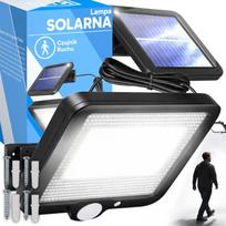 Saulės lempa RETOO E077 su 100 LED, judesio ir prieblandos jutikliais, 50W IP65, juoda