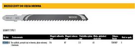 DEWALT PJŪKLELIS SIAURAPJŪKLIUI 116×2,5mm T301BCP MEDIENAI /5vnt.