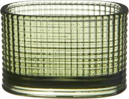 Orrefors Žvakidė arbatinėms žvakėms Magica Ellipse 5 cm, žalia