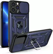 Hurtel Šarvuotas dėklas iPhone 13 Pro Max su kameros dangteliu – mėlynas
