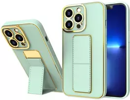 Hurtel Silikoninis dėklas su stovu iPhone 13 Pro Max – žalias
