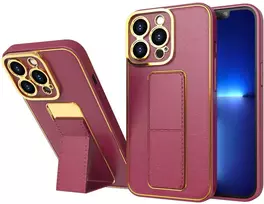Hurtel Kickstand dėklas iPhone 13 Pro – raudonas, su stovu