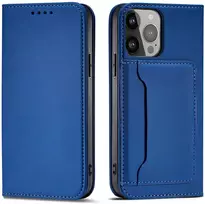 Hurtel Magnetinis dėklas-piniginė iPhone 13 Pro Max – mėlynas