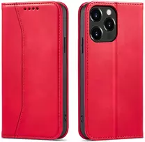 Hurtel iPhone 14 Pro Max Magnet Fancy Case dėklas – raudonas