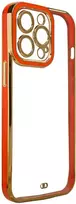 Hurtel Skaidrus TPU dėklas iPhone 13 Pro Max – raudonas