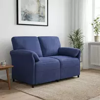 Dvitaškė sofa Policijos mėlyna 138 x 83 x 95 cm Aksomas