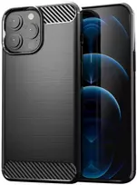 Hurtel Carbon Case TPU dėklas iPhone 13 Pro Max – juodas