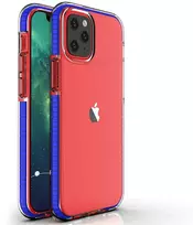 Hurtel Skaidrus TPU dėklas iPhone 13 mini – tamsiai mėlynas rėmelis