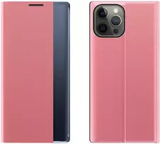 Hurtel Sleep Case atverčiamas dėklas iPhone 13 Pro – rožinis