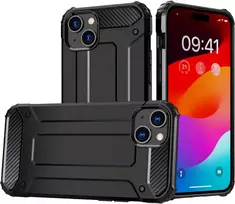 Hurtel Hybrid Armor dėklas iPhone 15 Plus – juodas