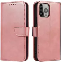 Hurtel Atverčiamas dėklas iPhone 15 Plus Magnet Case – rožinis