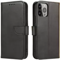 Hurtel Magnet Case atverčiamas dėklas iPhone 15 Plus – juodas