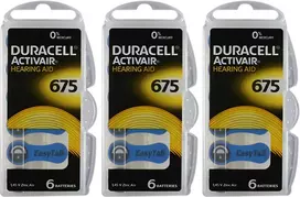 Duracell Activair elementai klausos aparatams 675 PR44, 18 vnt.