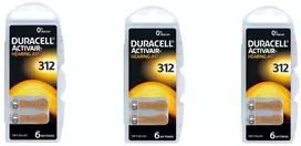 Duracell Activair elementai klausos aparatams 312 PR41, 18 vnt.