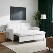 Ištraukiama sofa-lova Balta Audinys