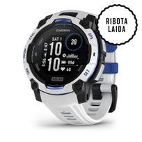 Garmin Instinct 3 išmanusis laikrodis / 45 mm / Solar / Baltojo akmens spalva / Baltojo akmens-mėlynas dirželis