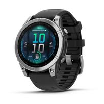Garmin Fēnix E išmanusis laikrodis / 47 mm / AMOLED / Nerūdijantysis plienas / Juodas silikonas