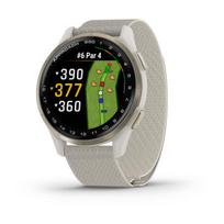 Garmin Approach S50 laikrodis / Aliuminis / Kreminė auksinė / Nailonas
